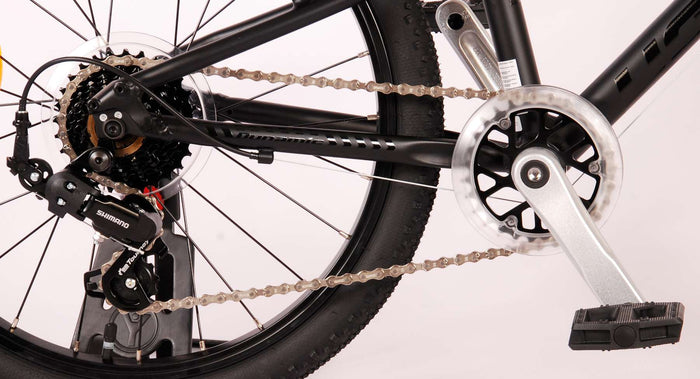 Volare Dynamic Barncykel 20 tum, Matt Svart,7 Växlar - Lilla Cykelbutiken