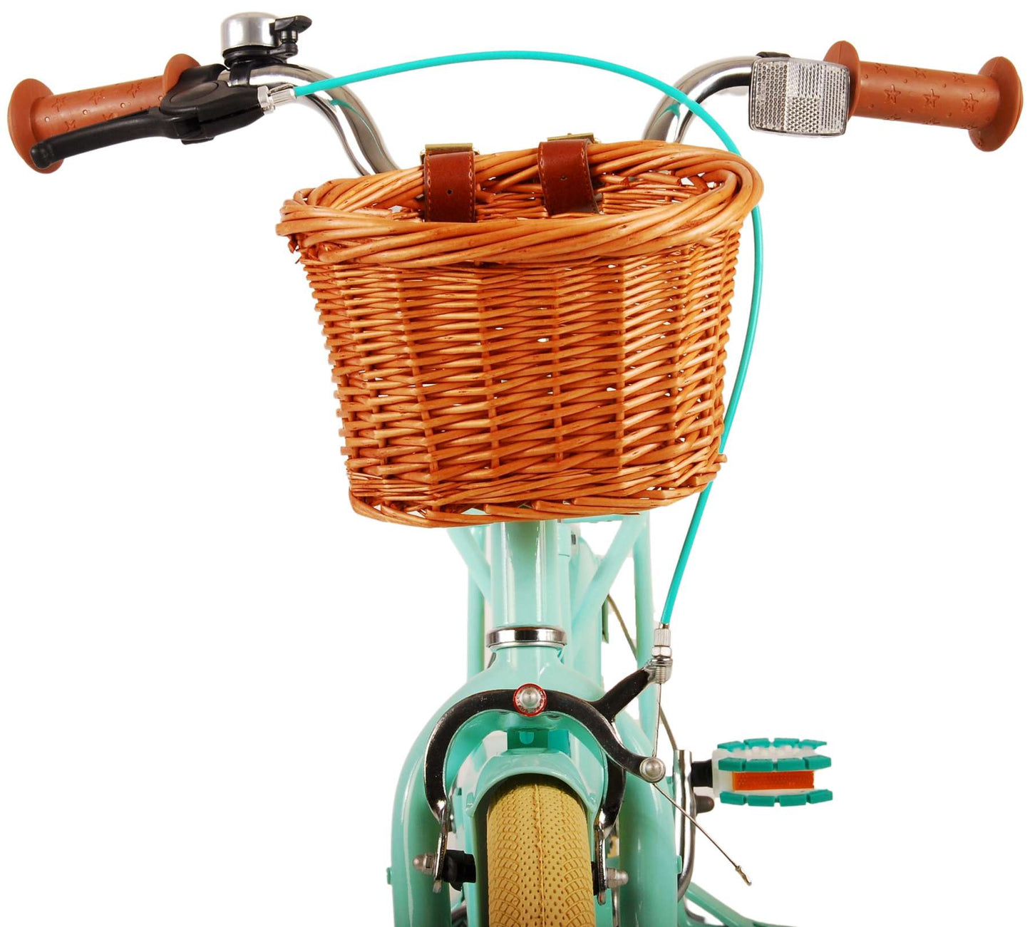 Volare Excellent Barncykel 14 tum, Grön - Lilla Cykelbutiken