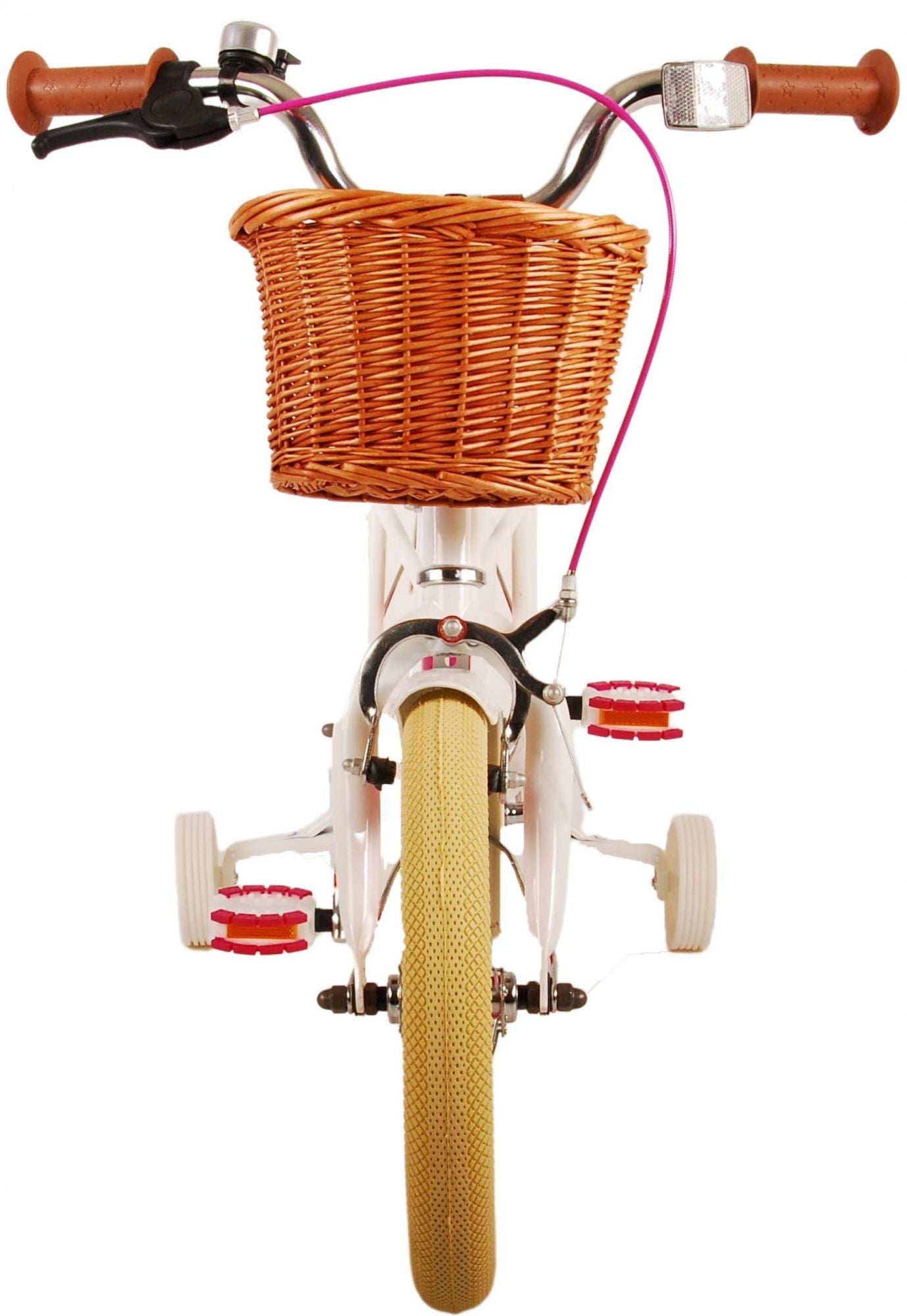 Volare Excellent Barncykel 14 tum, Vit - Lilla Cykelbutiken