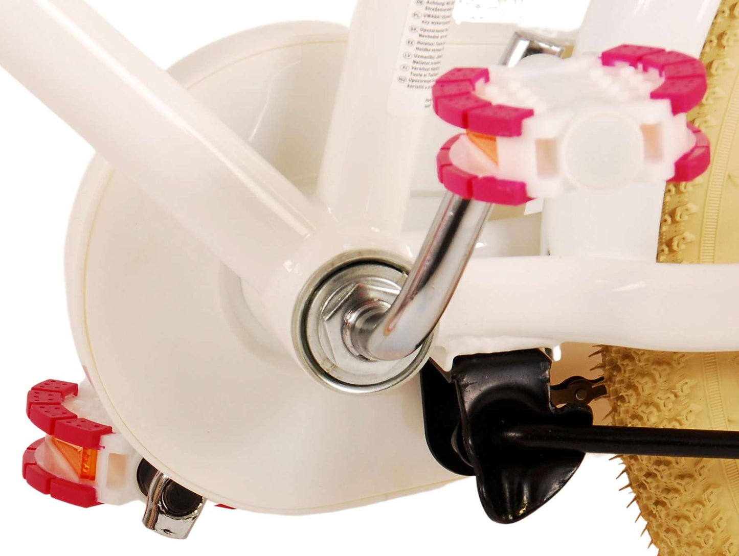 Volare Excellent Barncykel 18 tum, Vit - Lilla Cykelbutiken