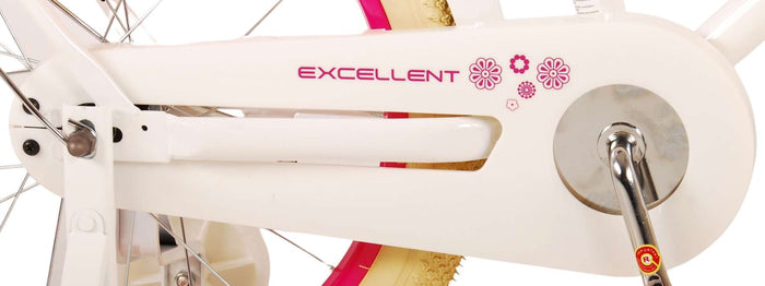 Volare Excellent Barncykel 18 tum, Vit - Lilla Cykelbutiken