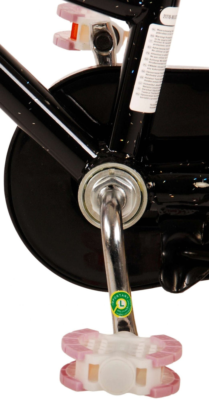 Volare Excellent Barncykel 18 tum, Svart - Lilla Cykelbutiken