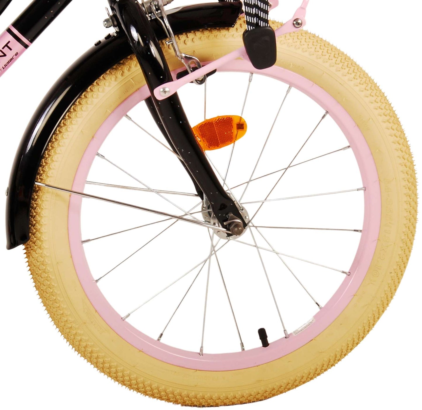 Volare Excellent Barncykel 18 tum, Svart - Lilla Cykelbutiken