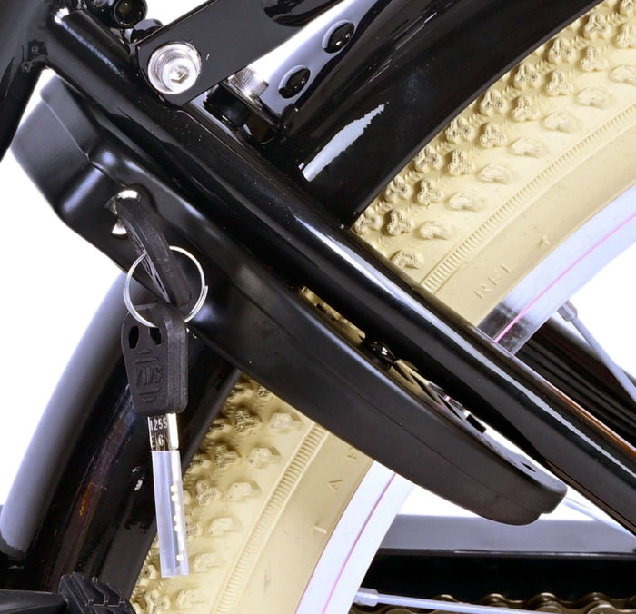 Volare Excellent Barncykel 20 tum, Svart - Lilla Cykelbutiken