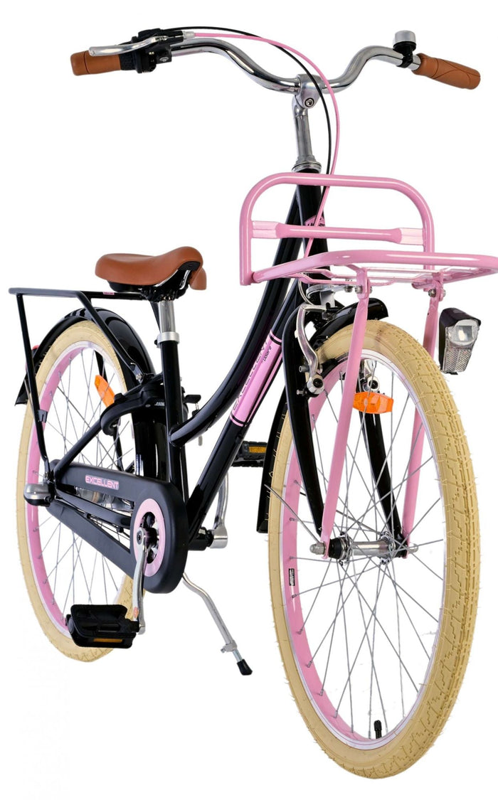 Volare Excellent Barncykel 24 tum, Svart 3 Växlar - Lilla Cykelbutiken