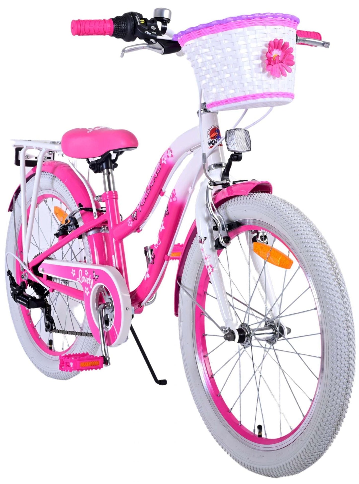 Volare Lovely Barncykel 20 tum, Rosa 7 Växlar - Lilla Cykelbutiken