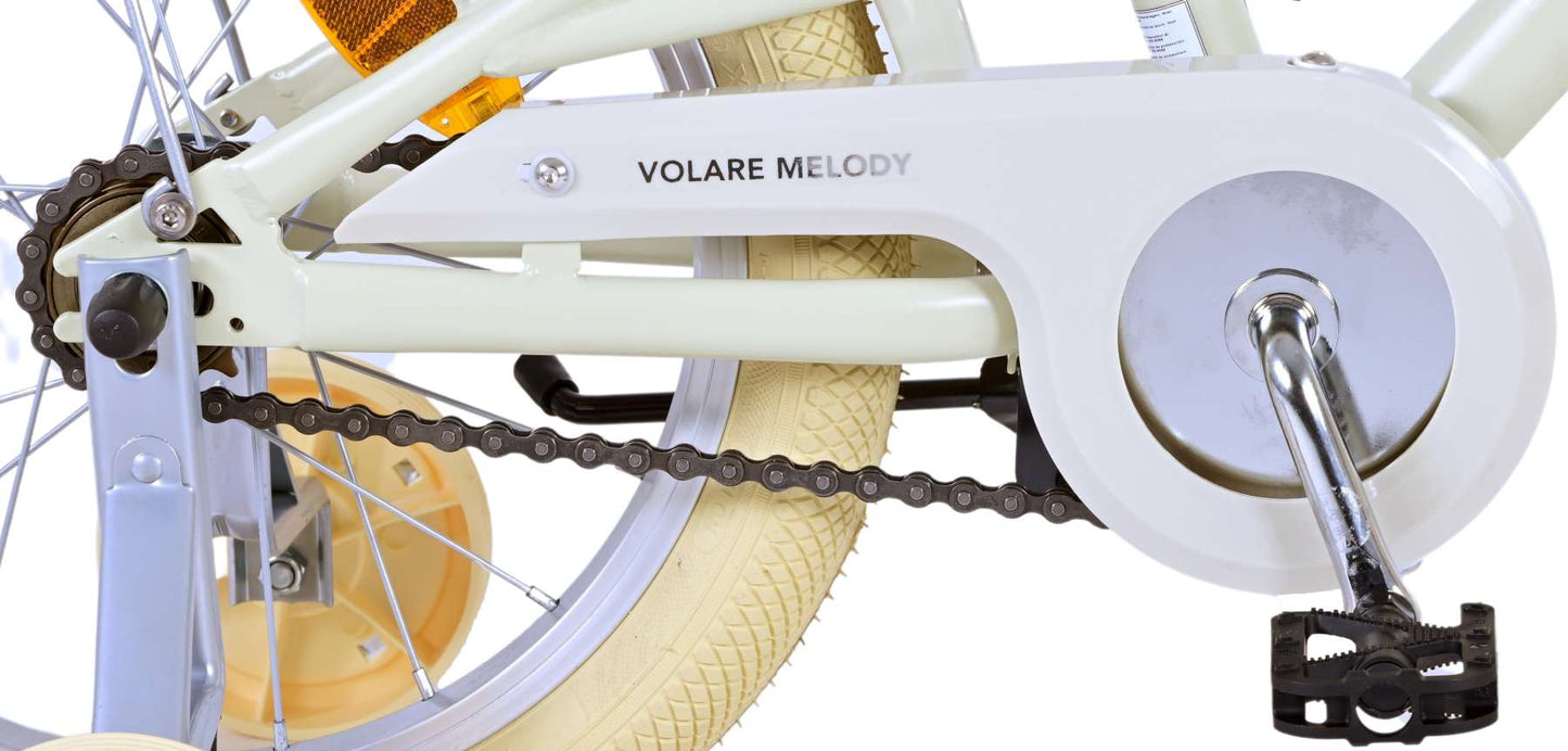 Volare Melody Barncykel 16 tum, Sand - Lilla Cykelbutiken