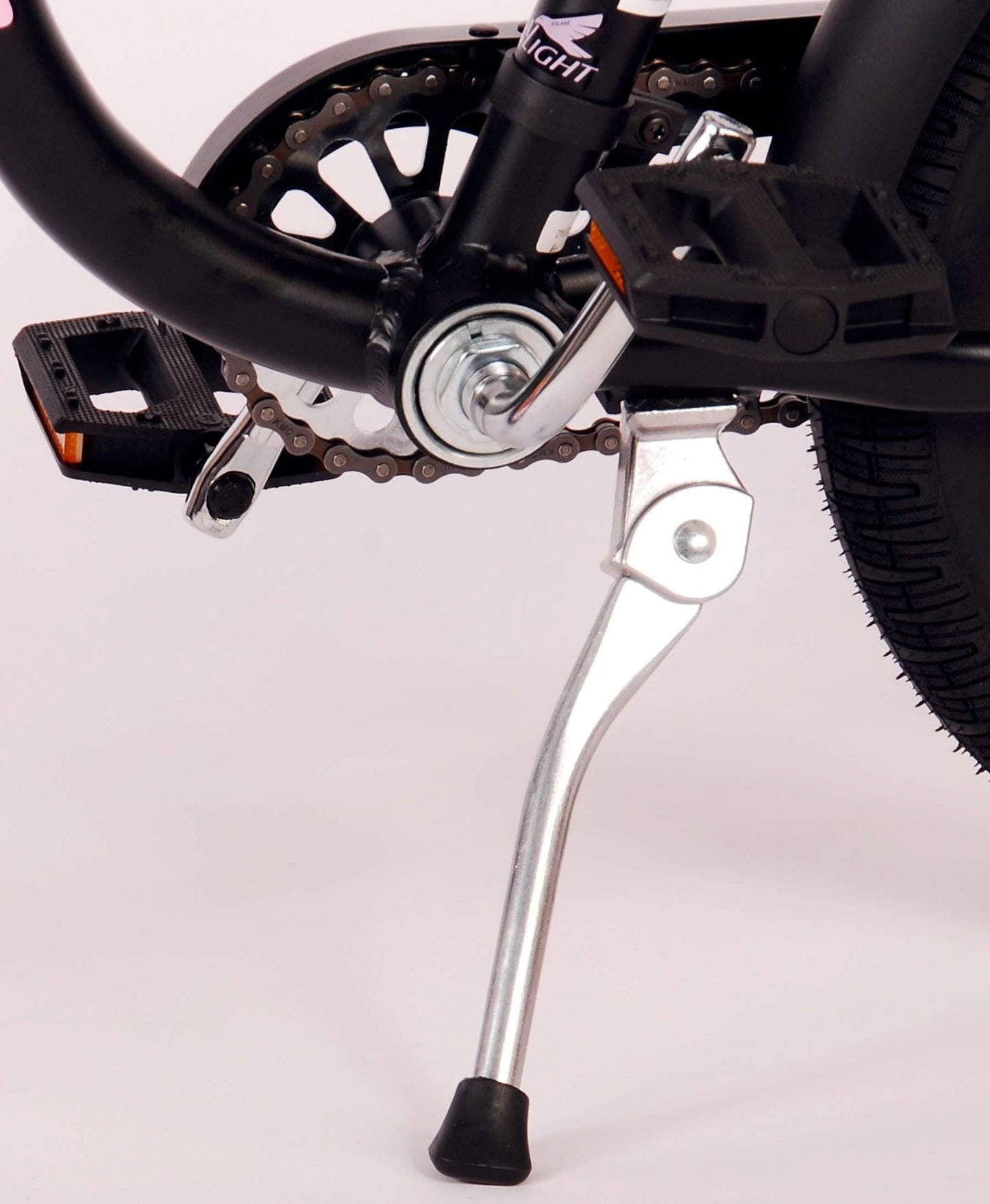 Volare Miracle Cruiser Barncykel 16 tum, Matt Svart - Lilla Cykelbutiken