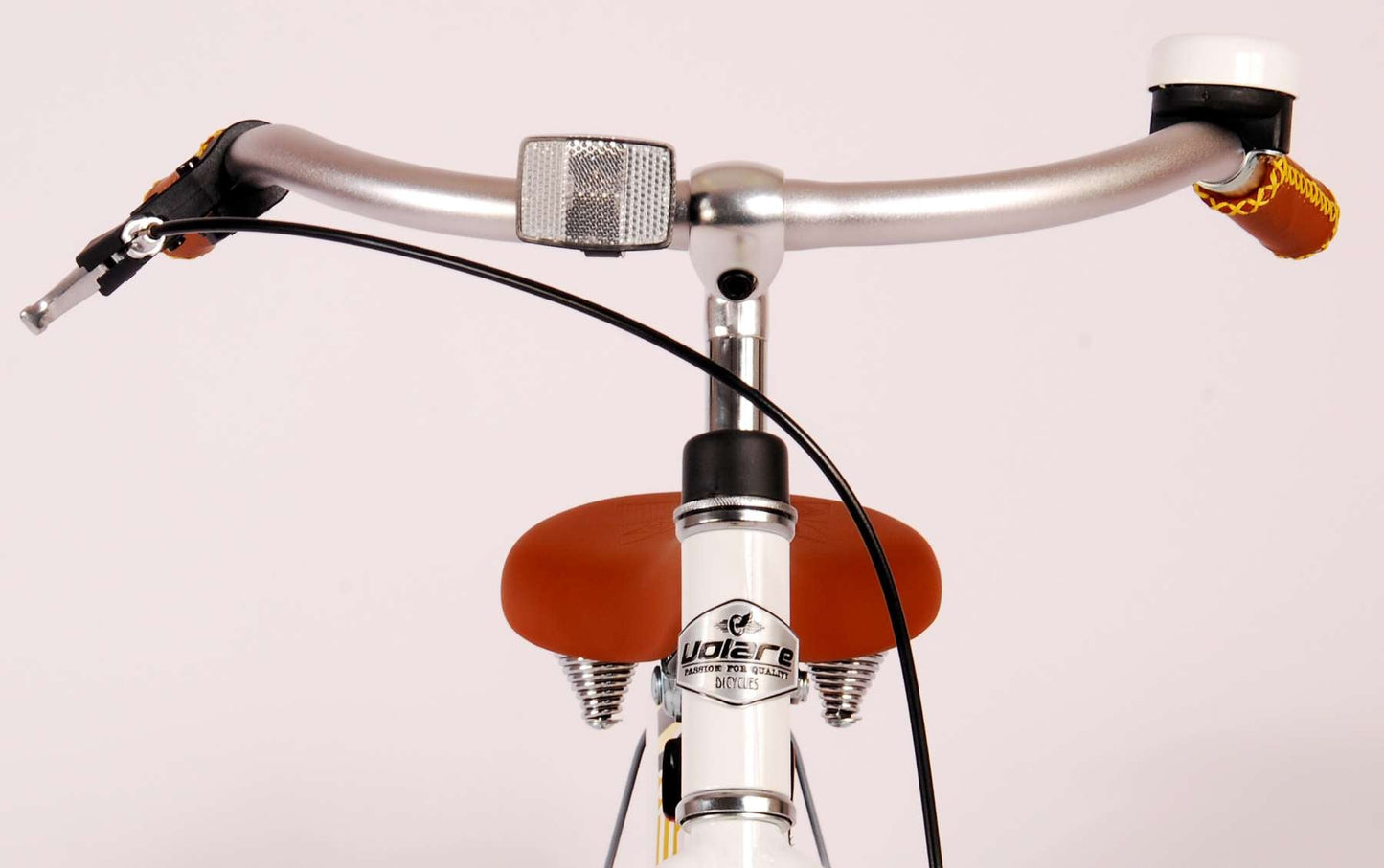 Volare Miracle Cruiser Barncykel 18 tum, Vit - Lilla Cykelbutiken