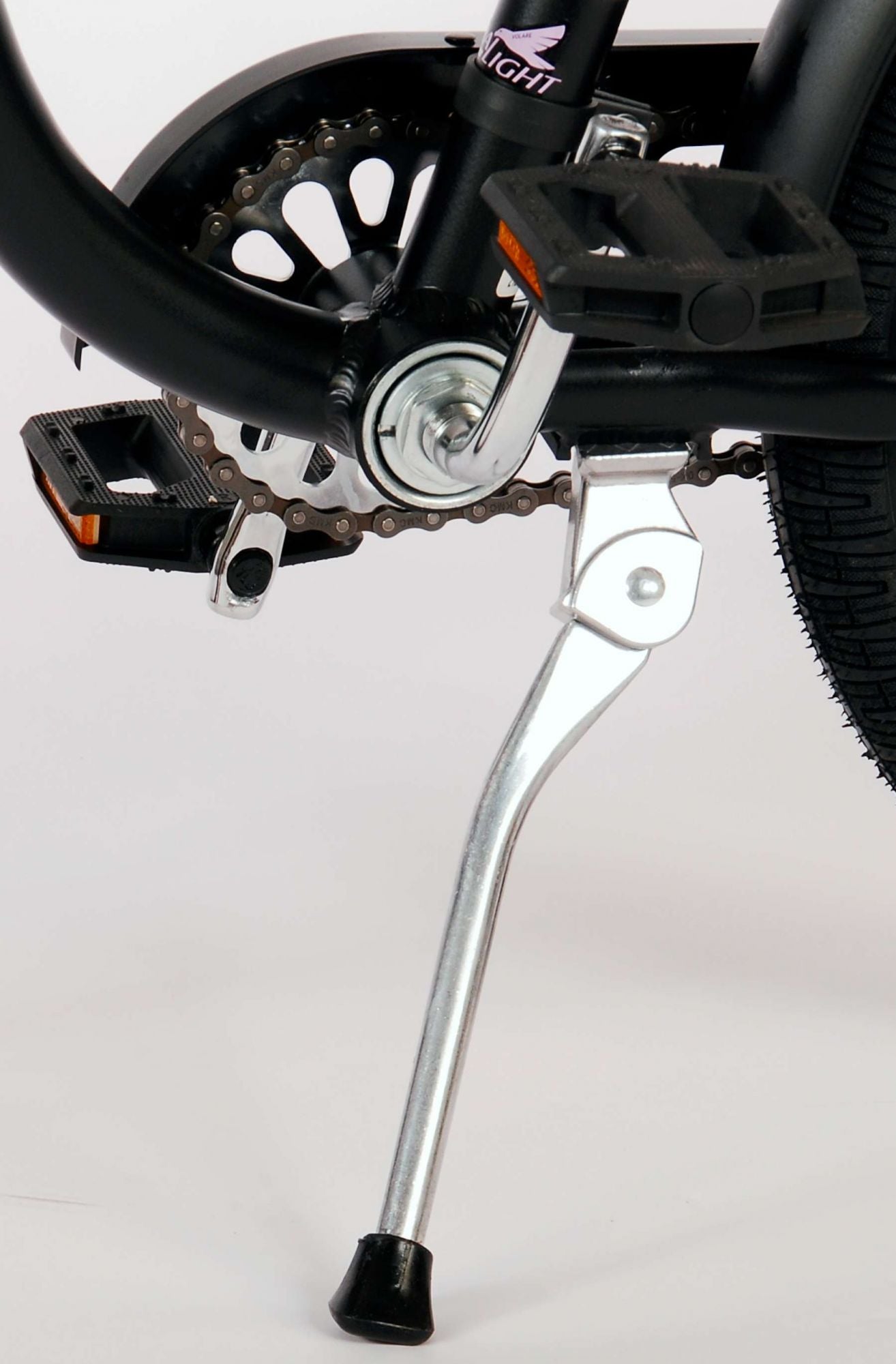 Volare Miracle Cruiser Barncykel 18 tum, Matt Svart - Lilla Cykelbutiken