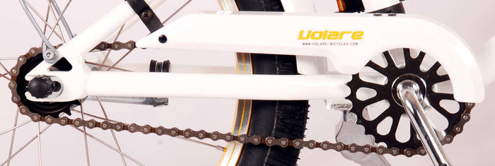 Volare Miracle Cruiser Barncykel 18 tum, Vit - Lilla Cykelbutiken