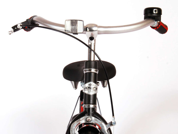 Volare Miracle Cruiser Barncykel 16 tum, Matt Svart - Lilla Cykelbutiken