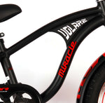 Volare Miracle Cruiser Barncykel 16 tum, Matt Svart - Lilla Cykelbutiken