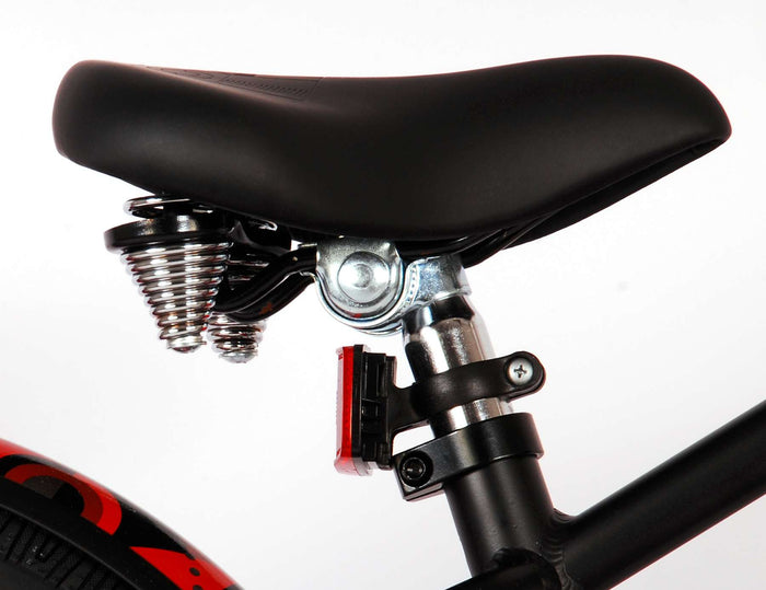 Volare Miracle Cruiser Barncykel 16 tum, Matt Svart - Lilla Cykelbutiken