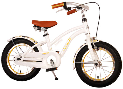 Volare Miracle Cruiser Barncykel 14 tum, Vit - Lilla Cykelbutiken