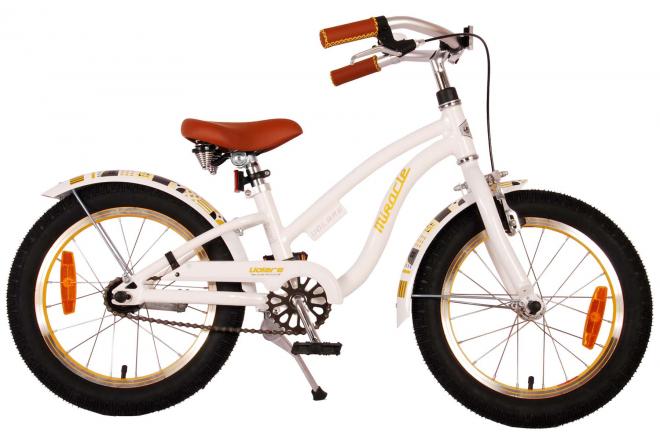Volare Miracle Cruiser Barncykel 16 tum, Vit - Lilla Cykelbutiken