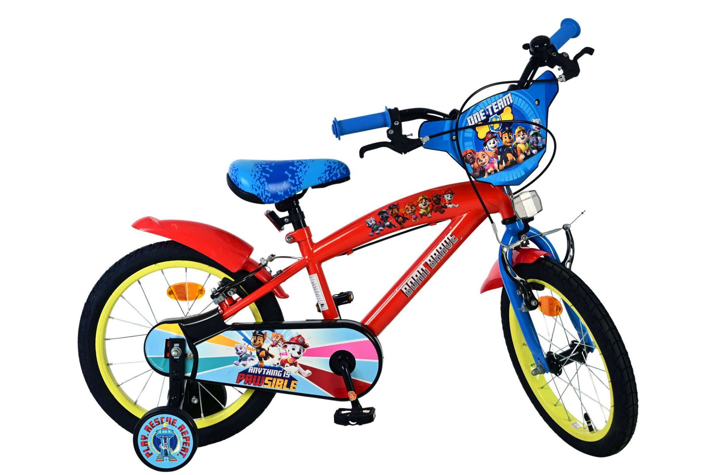 Paw Patrol 16 tum barncykel, två handbromsar – För barn 4–6 år