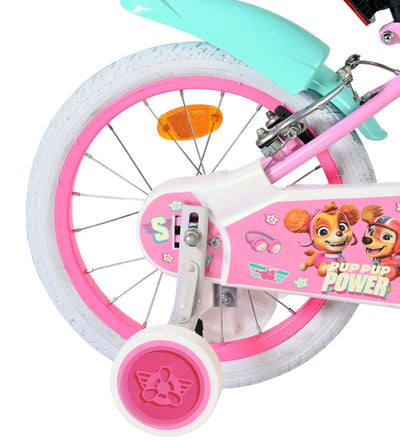 Paw Patrol Barncykel 16 tum, dubbla handbromsar, Rosa - För barn 4-6 år