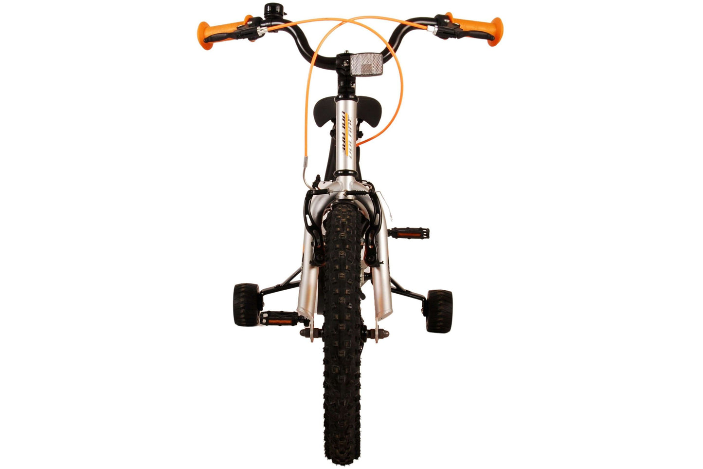 Volare Rocky 16-tums Barncykel – Grå med Stödhjul, För barn 4-6 år