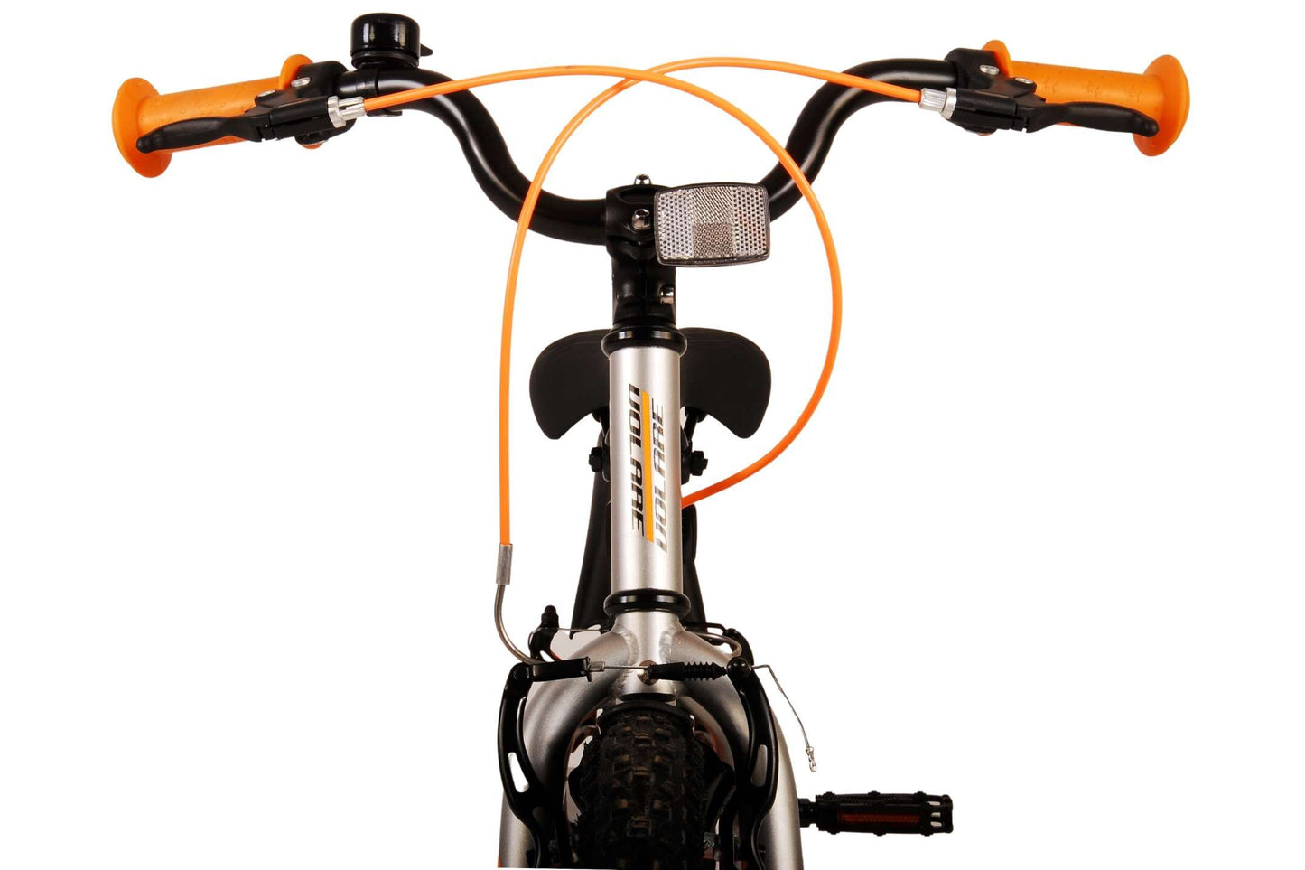 Volare Rocky 16-tums Barncykel – Grå med Stödhjul, För barn 4-6 år