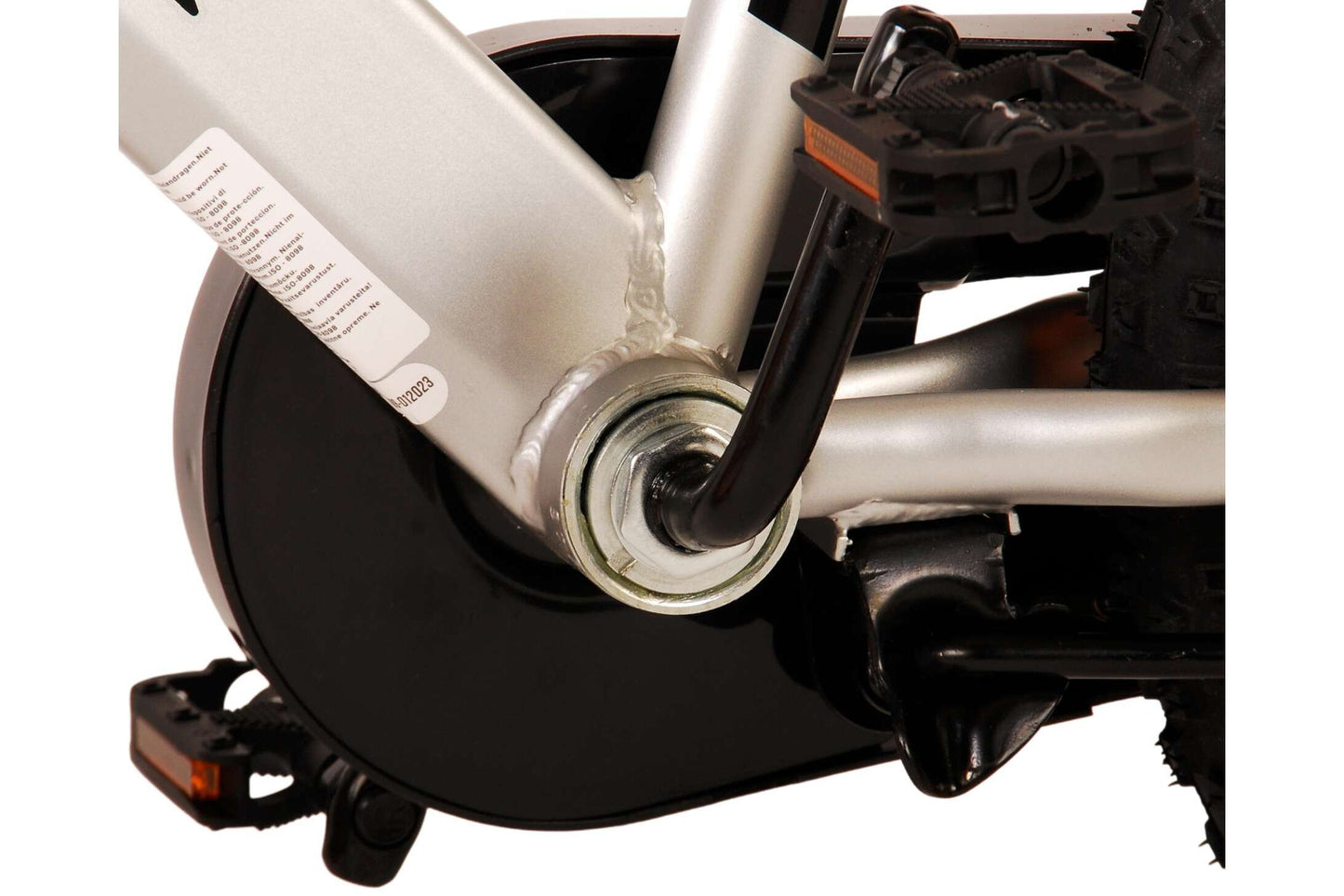 Volare Rocky 16-tums Barncykel – Grå med Stödhjul, För barn 4-6 år