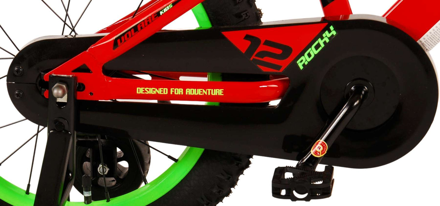 Volare Rocky Barncykel 16 tum, Röd - Lilla Cykelbutiken