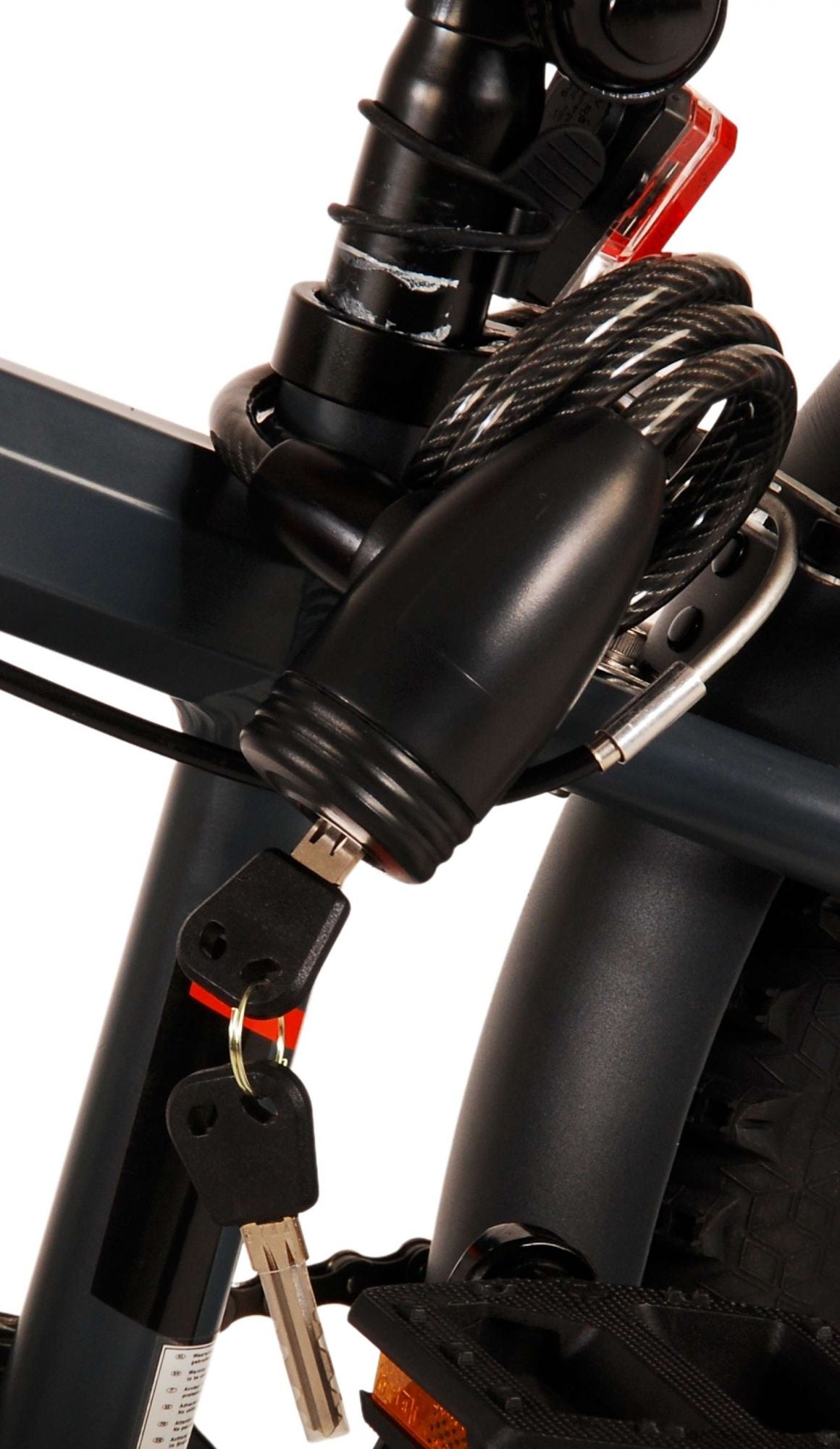 Volare Rocky Barncykel 20 tum, Grå Orange 6 växlar - Lilla Cykelbutiken