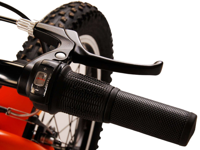 Volare Rocky Barncykel 20 tum, Grå Orange 6 växlar - Lilla Cykelbutiken