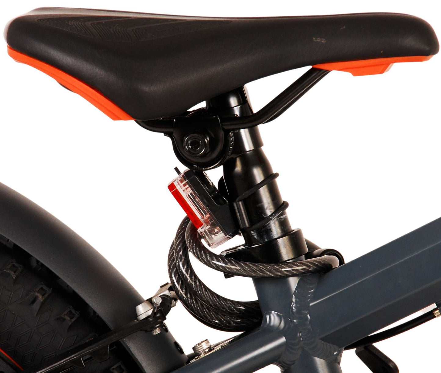 Volare Rocky Barncykel 20 tum, Grå Orange 6 växlar - Lilla Cykelbutiken