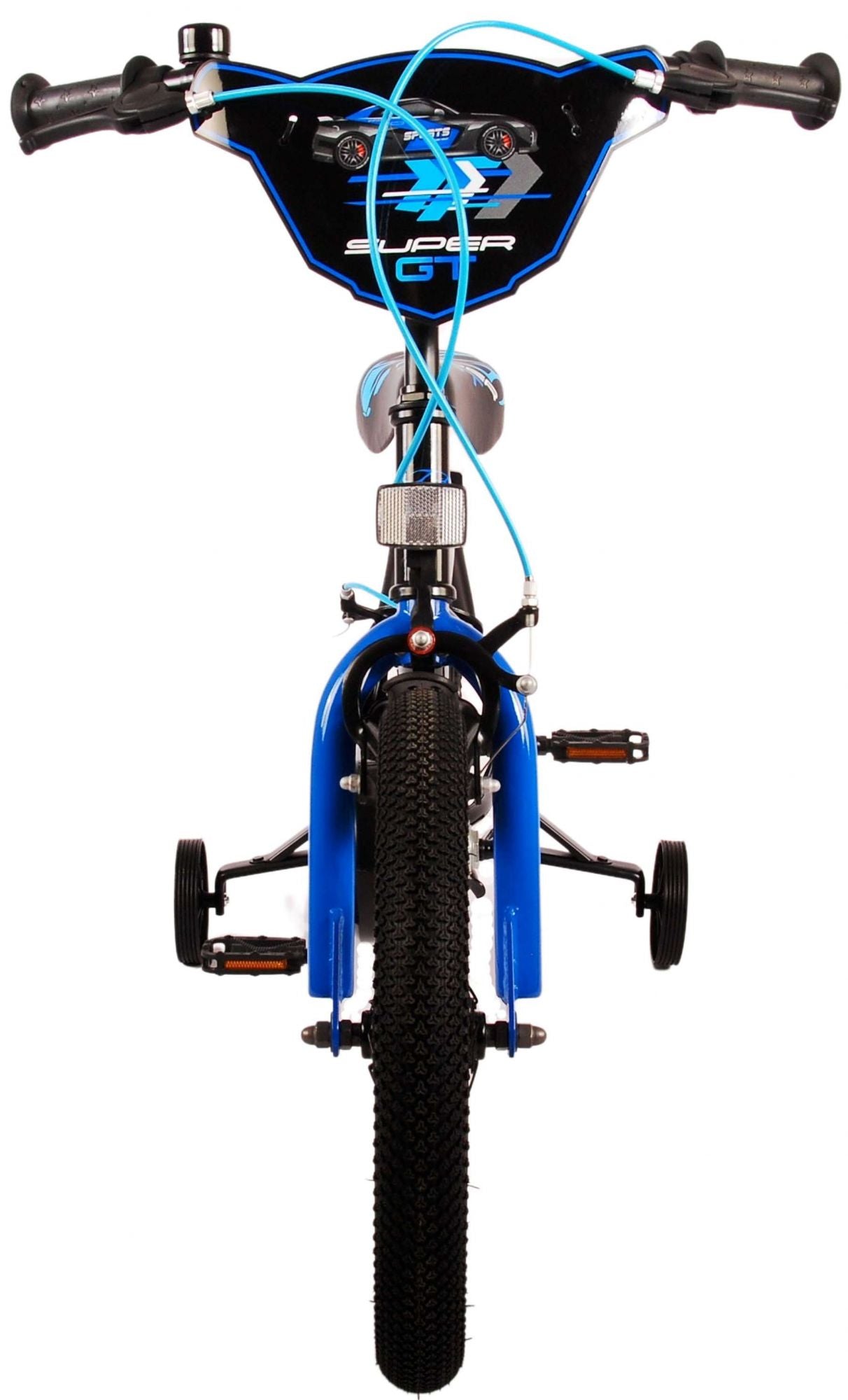 Volare Super GT Barncykel 16 tum, Blå Två Handbromsar - Lilla Cykelbutiken