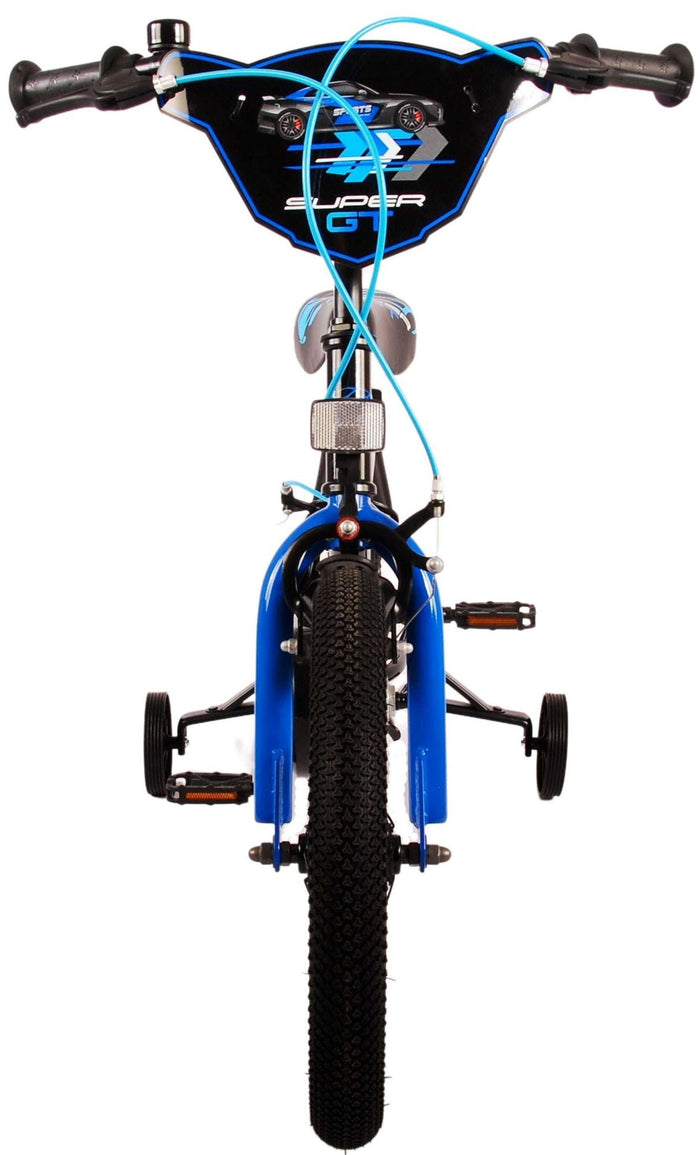 Volare Super GT Barncykel 16 tum, Blå Två Handbromsar - Lilla Cykelbutiken