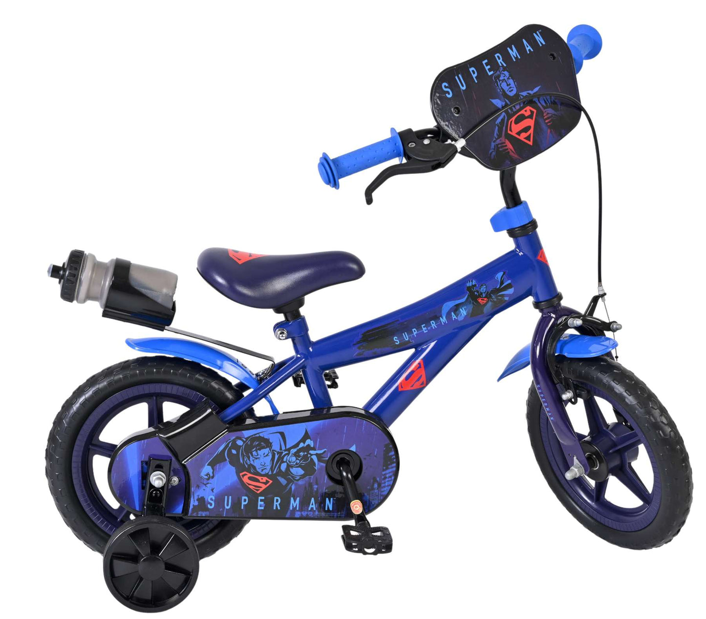 Superman Barncykel 12 tum, Blå - För barn 3-4 år