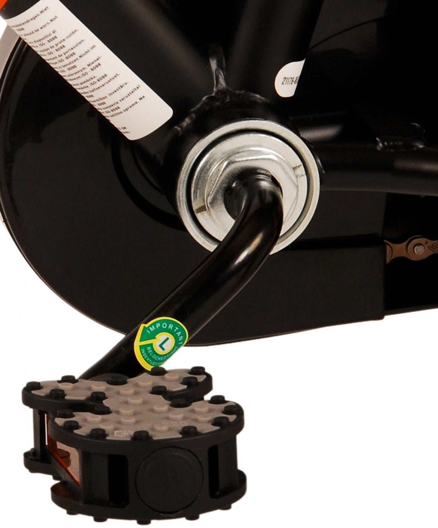 Volare Thombike Barncykel 12 tum, Svart Orange - Lilla Cykelbutiken