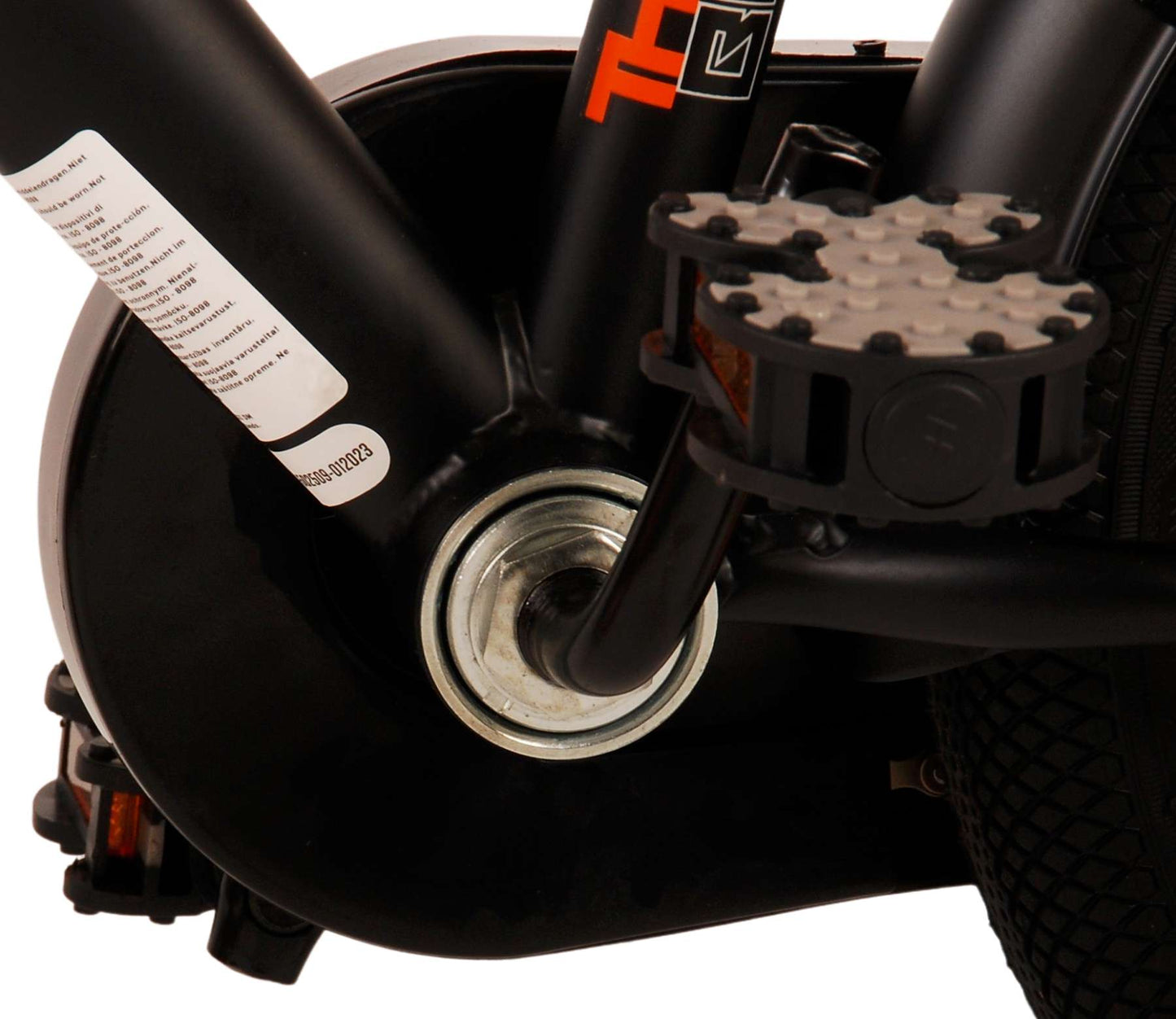 Volare Thombike Barncykel 14 tum, Svart Orange - Lilla Cykelbutiken