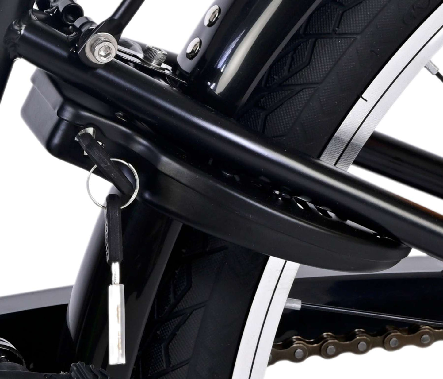 Volare Thombike Barncykel 24 tum, Grön Svart 3 Växlar - Lilla Cykelbutiken