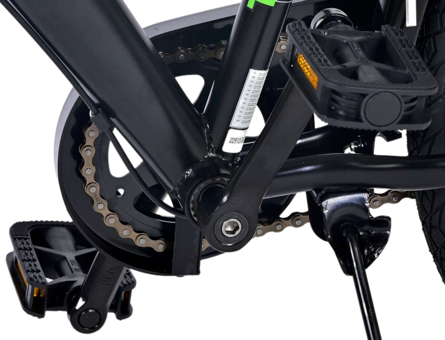 Volare Thombike Barncykel 24 tum, Grön Svart 3 Växlar - Lilla Cykelbutiken