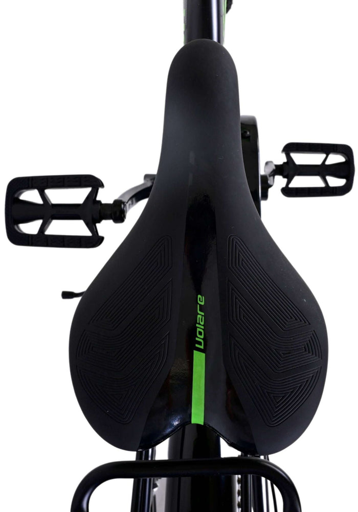 Volare Thombike Barncykel 24 tum, Grön Svart 3 Växlar - Lilla Cykelbutiken