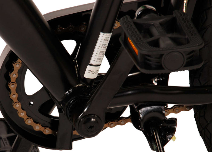 Volare Thombike Barncykel 24 tum, Svart Grön Två Handbromsar - Lilla Cykelbutiken