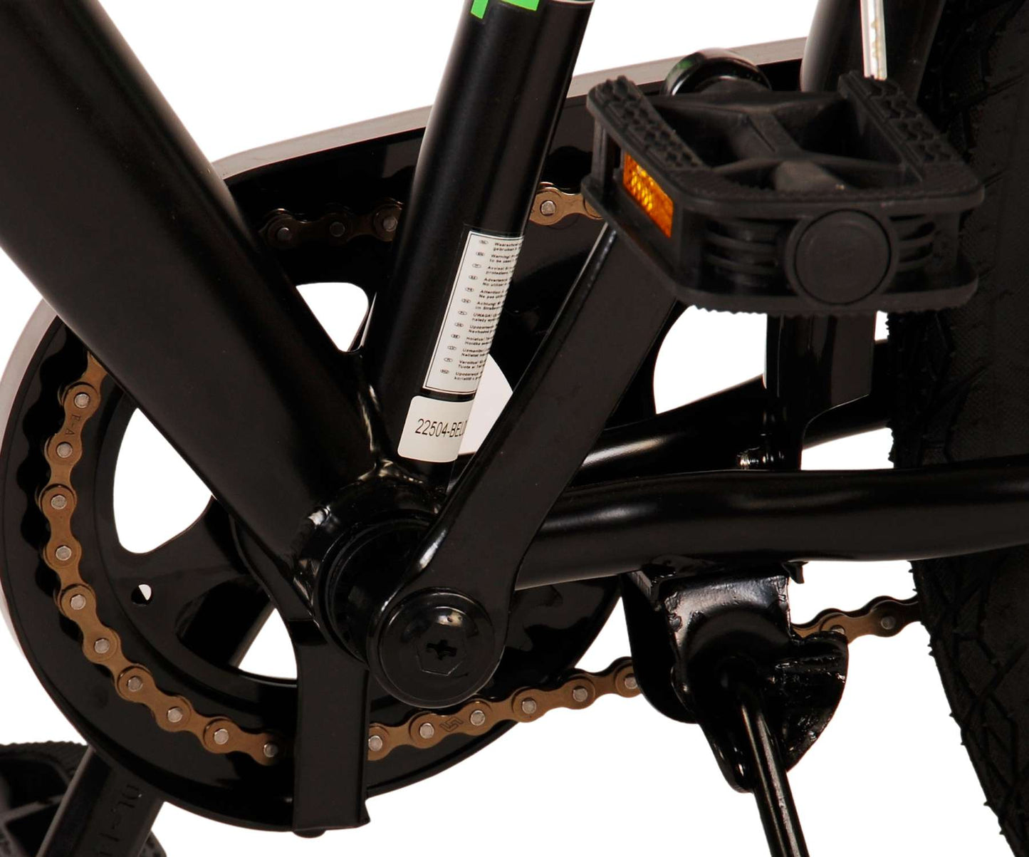 Volare Thombike Barncykel 24 tum, Svart Grön - Lilla Cykelbutiken