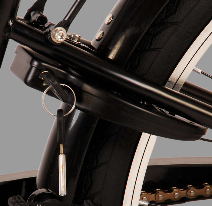 Volare Thombike Barncykel 24 tum, Svart Röd - Lilla Cykelbutiken