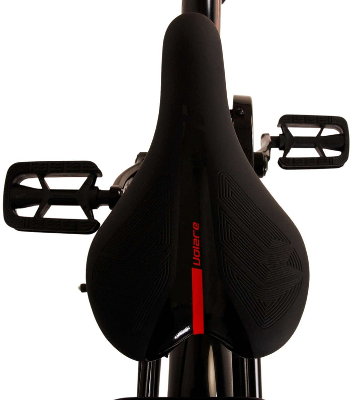 Volare Thombike Barncykel 24 tum, Svart Röd - Lilla Cykelbutiken