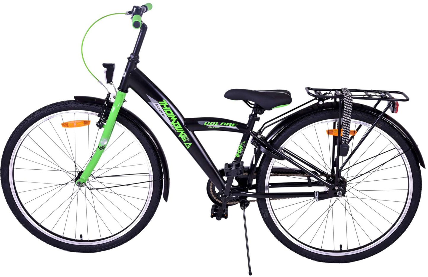 Volare Thombike Barncykel 26 tum, Svart Grön - Lilla Cykelbutiken