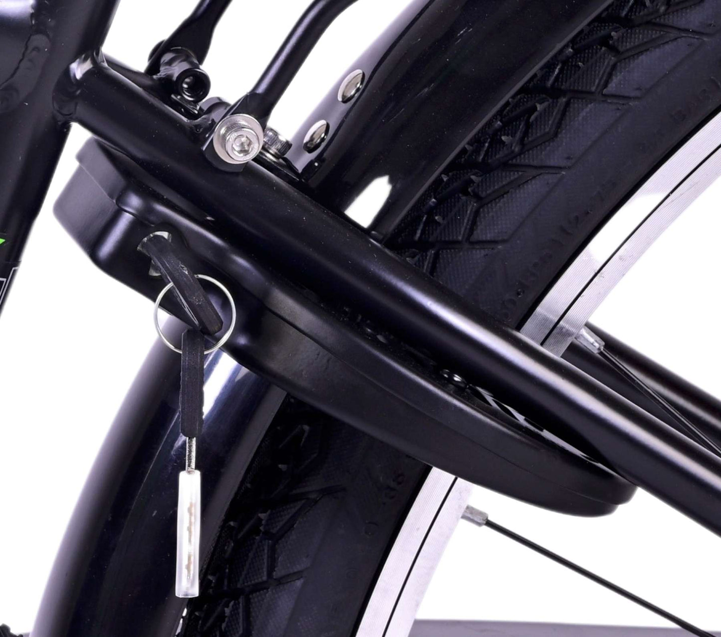 Volare Thombike Barncykel 26 tum, Svart Grön - Lilla Cykelbutiken