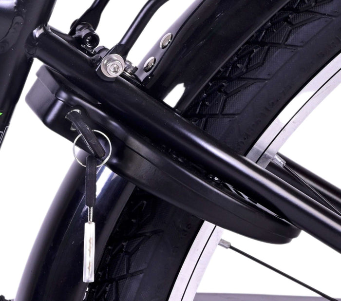 Volare Thombike Barncykel 26 tum, Svart Grön - Lilla Cykelbutiken