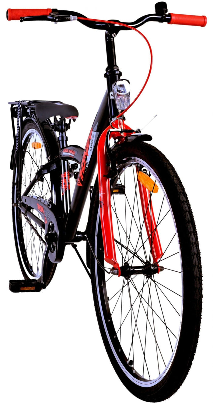 Volare Thombike Barncykel 26 tum, Svart Röd - Lilla Cykelbutiken