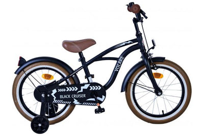 Volare Black Cruiser Barncykel 16 tum, Svart - Lilla Cykelbutiken