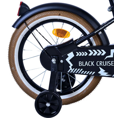 Volare Black Cruiser Barncykel 16 tum, Svart - Lilla Cykelbutiken