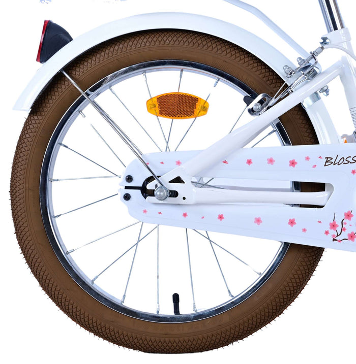 Volare Blossom Barncykel Två Handbromsar 18 tum, Vit - Lilla Cykelbutiken