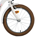 Volare Blossom Barncykel Två Handbromsar 18 tum, Vit - Lilla Cykelbutiken