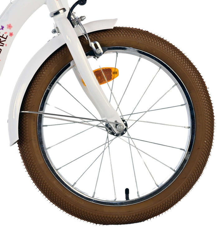 Volare Blossom Barncykel Två Handbromsar 18 tum, Vit - Lilla Cykelbutiken